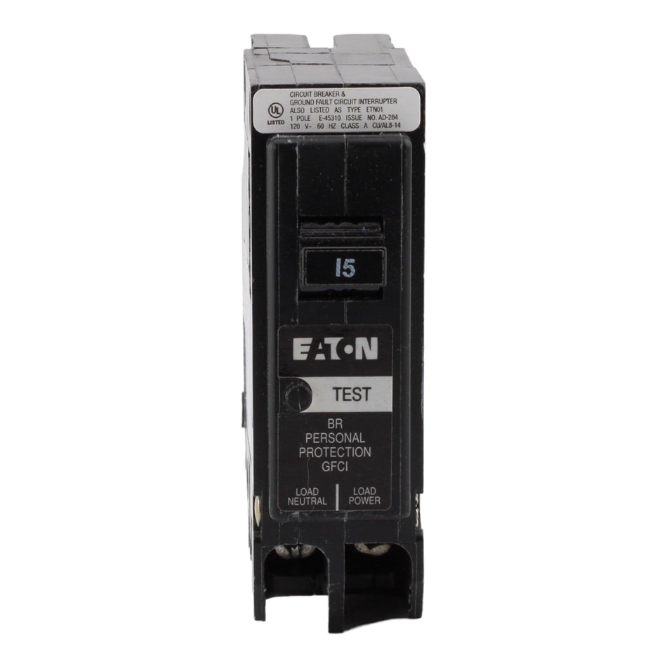 Eaton BR BRP115GF 15A 1P 120V GFCI Plug-On Neutral Circuit Breaker - Image 2