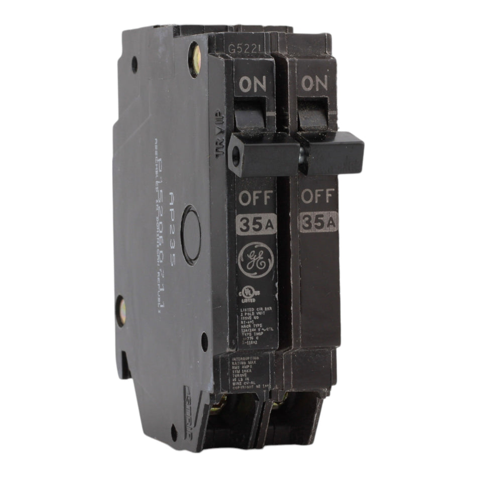 GE THQP235 35A 2P 120/240V Q-Line Thin Plug-In Circuit Breaker