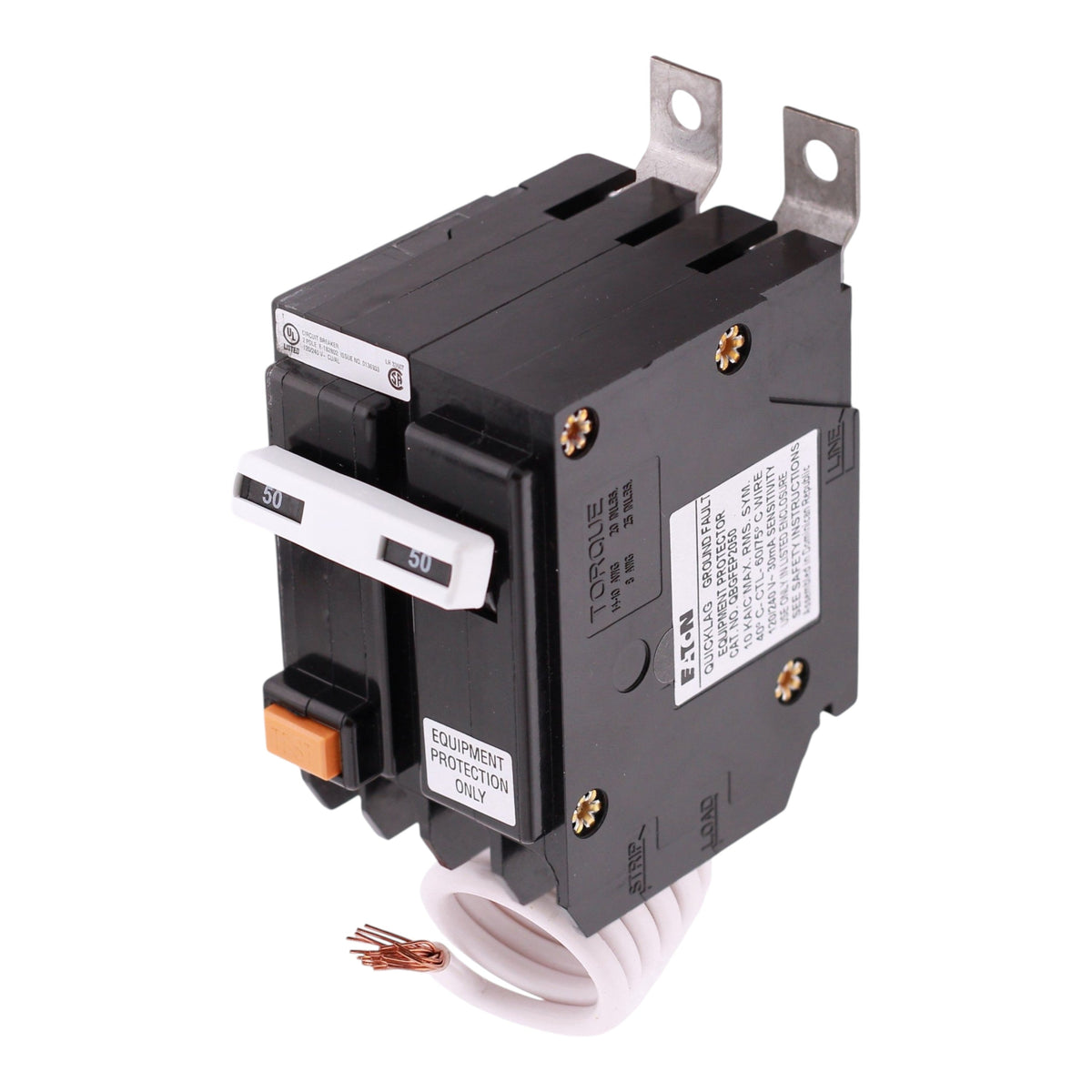 Eaton QBGFEP, QBGFEP2050, 50A, 2P, 120/240V, GFCI, Pigtail Neutral, Circuit Breaker - Image 3