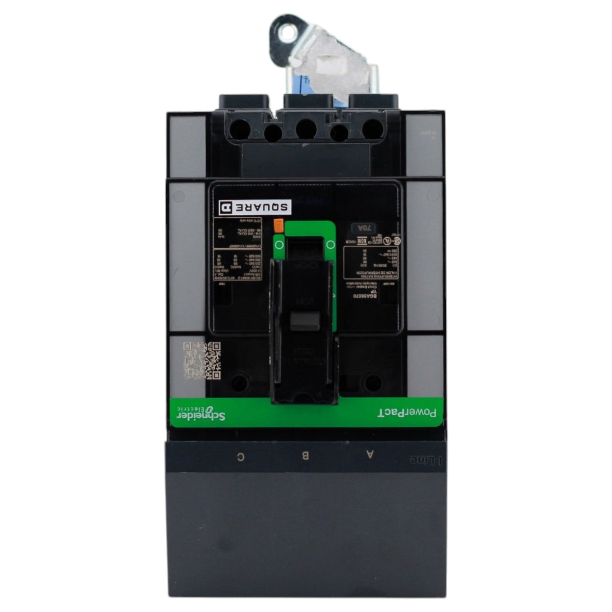 Square D PowerPacT B, BGA36070, 70A, 3P, 600Y/347VAC, 18kA, I-Line, Thermal Magnetic, Circuit Breaker - Image 2