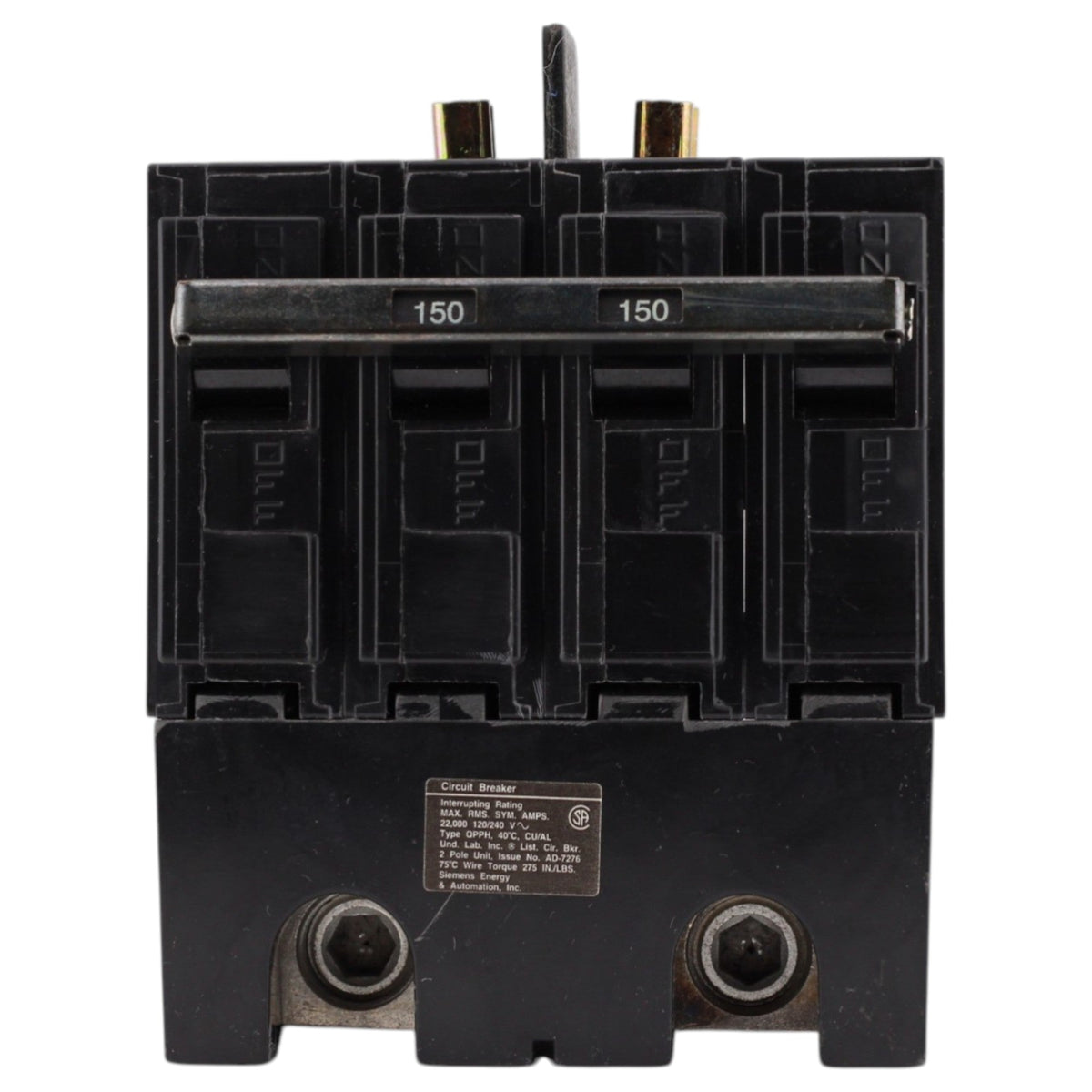 Siemens QP, Q2150BH, 150A, 2P, 120/240V, Thermal Magnetic, Circuit Breaker - Image 2