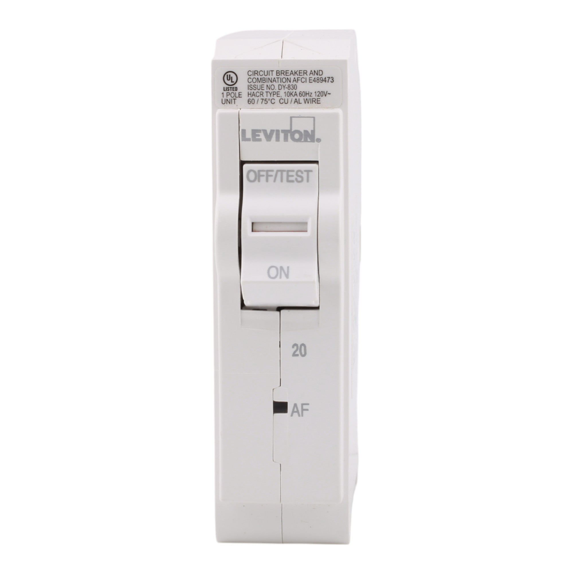 Leviton LB120-AFR 20A 1P 120V AFCI Hydraulic-Magnetic Circuit Breaker - Image 3