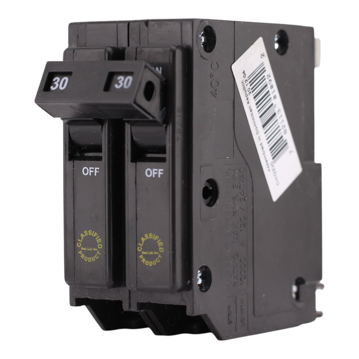 Eaton CHQ, CHQ230, 30A, 2P, 120/240V, Classified, Circuit Breaker - Image 2