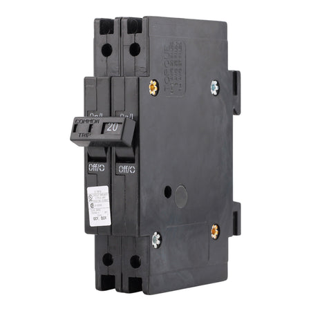 Eaton Quicklag QCF2020 20A 2P 120/240V Thermal-Magnetic Cable-In/Cable-Out Circuit Breaker - Image 2