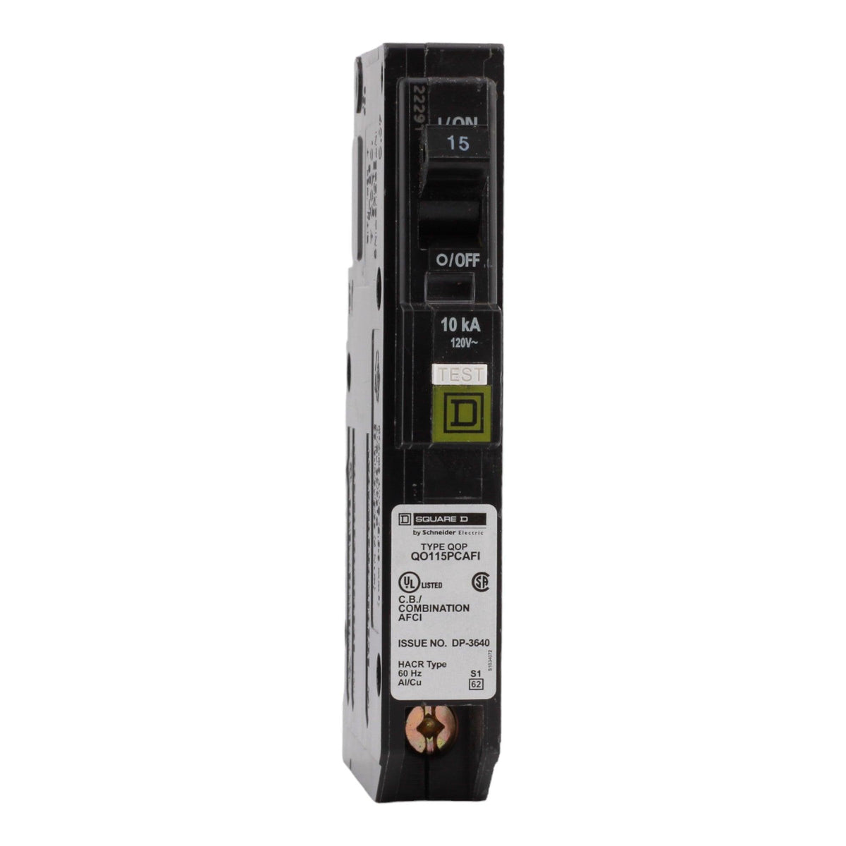 Square D QO QO115PCAFI 15A 1P 120V AFCI Plug-On Neutral Circuit Breaker - Image 2