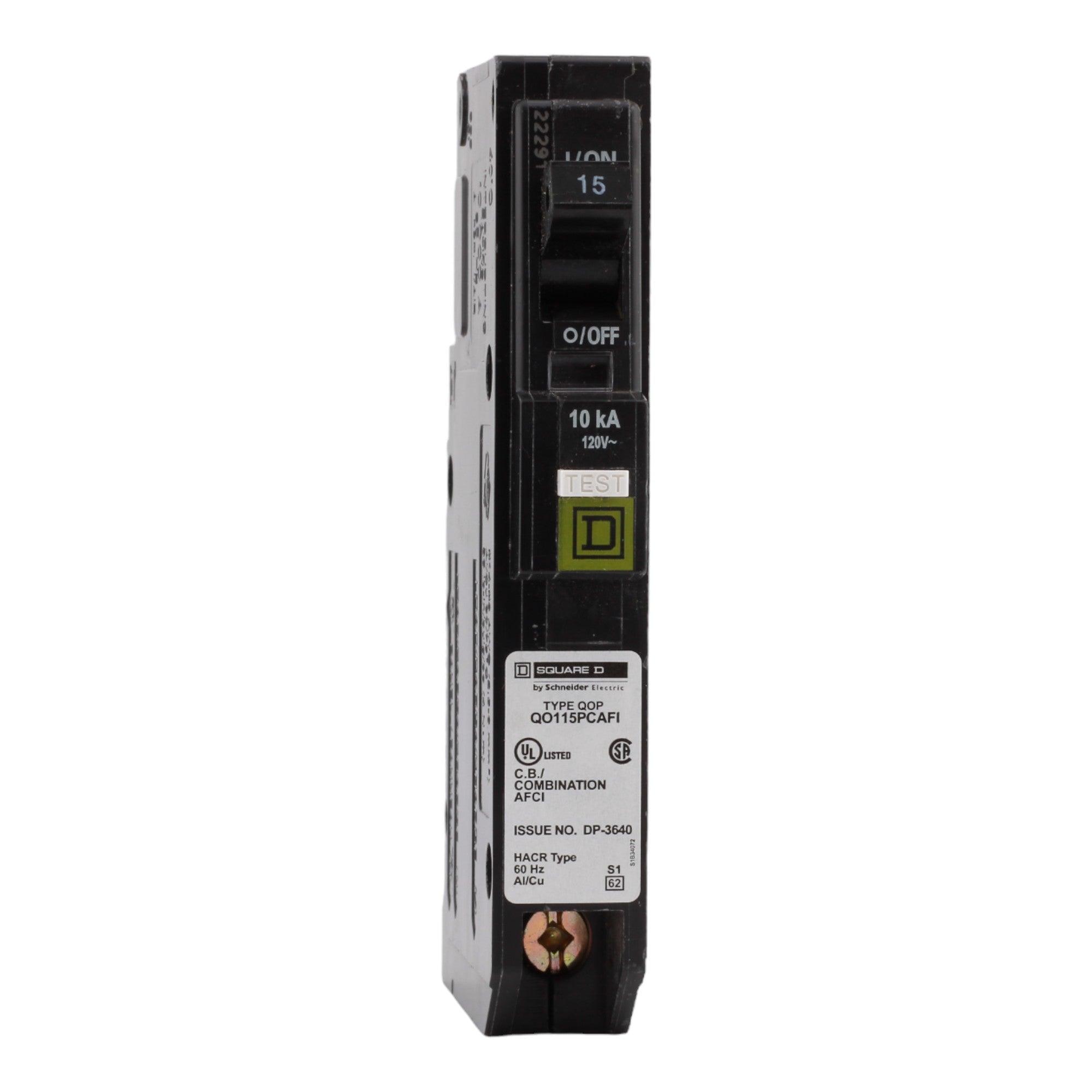 Square D QO QO115PCAFI 15A 1P 120V AFCI Plug-On Neutral Circuit Breaker - Image 2