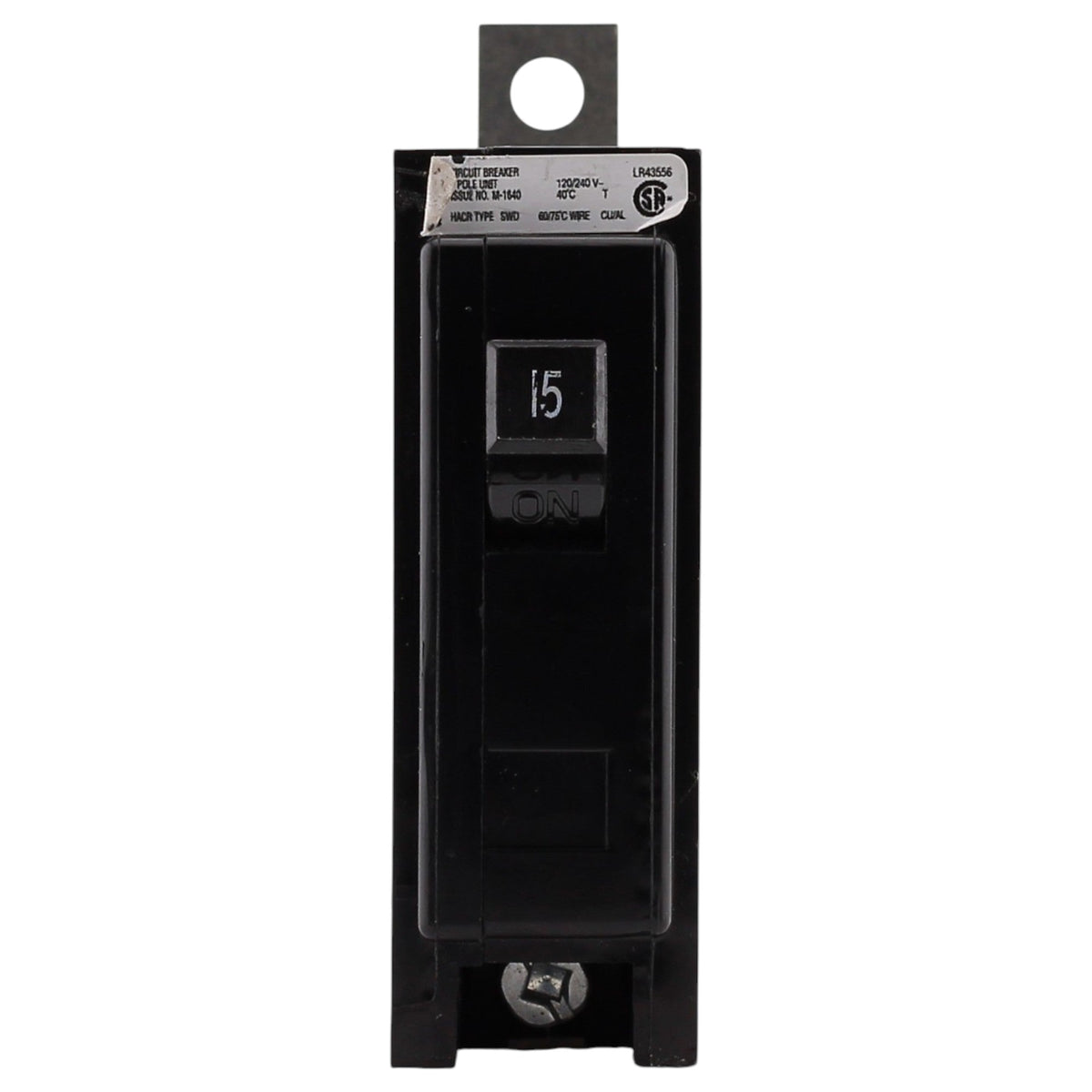 Eaton QBHW, QBHW1015, 15A, 1P, 120/240V, Quicklag, Thermal Magnetic, Bolt-On, Circuit Breaker - Image 2