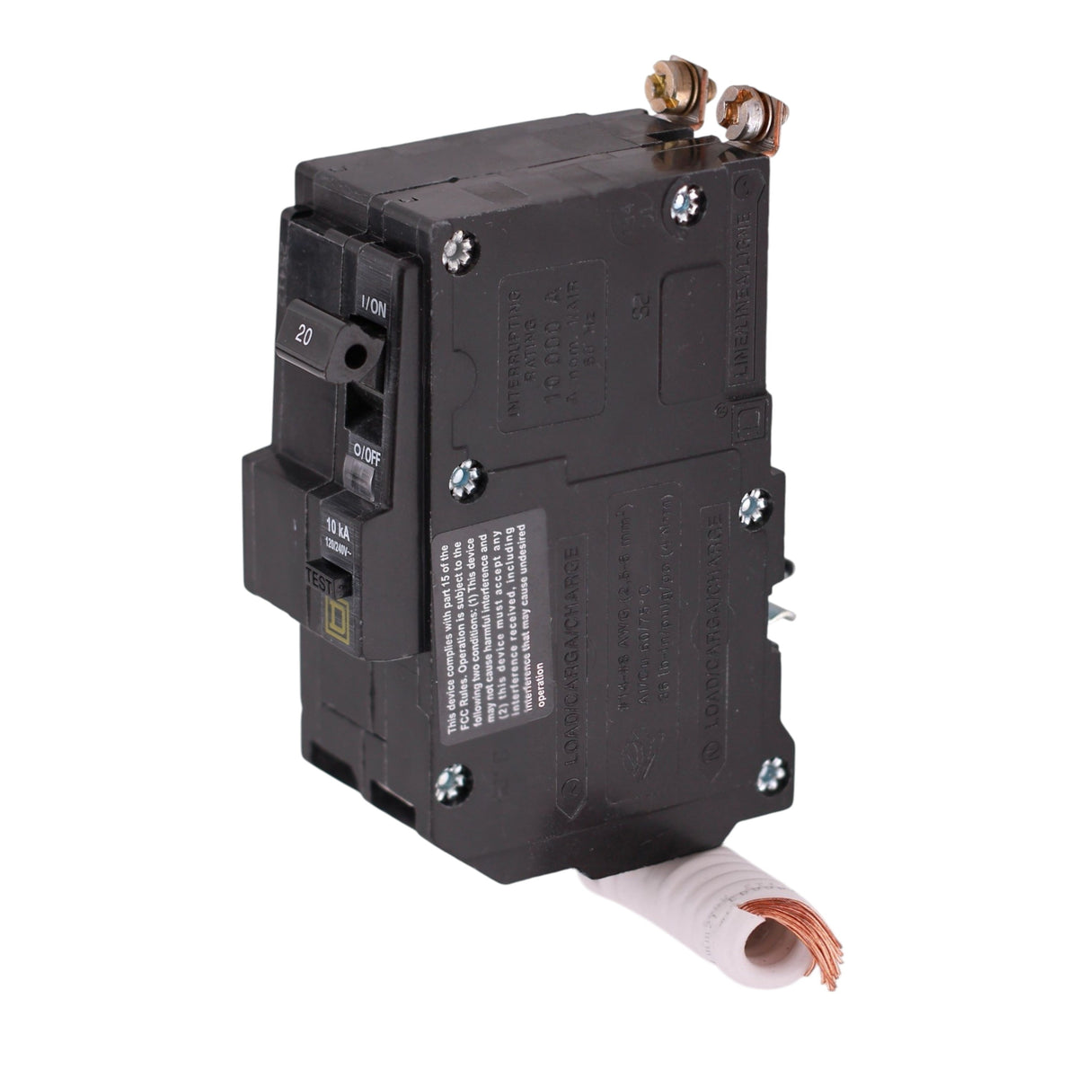 Square D QO, QOB220EPD, 20A, 2P, 120/240V, EPD, Bolt-On, Circuit Breaker - Image 2