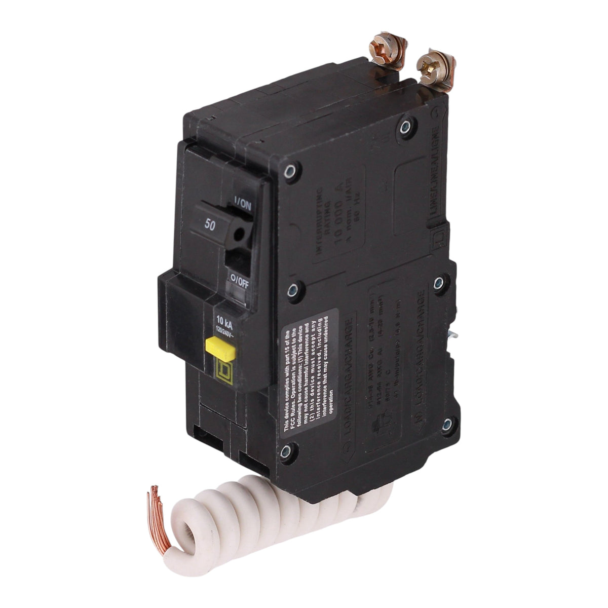 Square D QO, QOB250GFI, 50A, 2P, 120/240V, GFCI, Pigtail Neutral, Circuit Breaker - Image 2