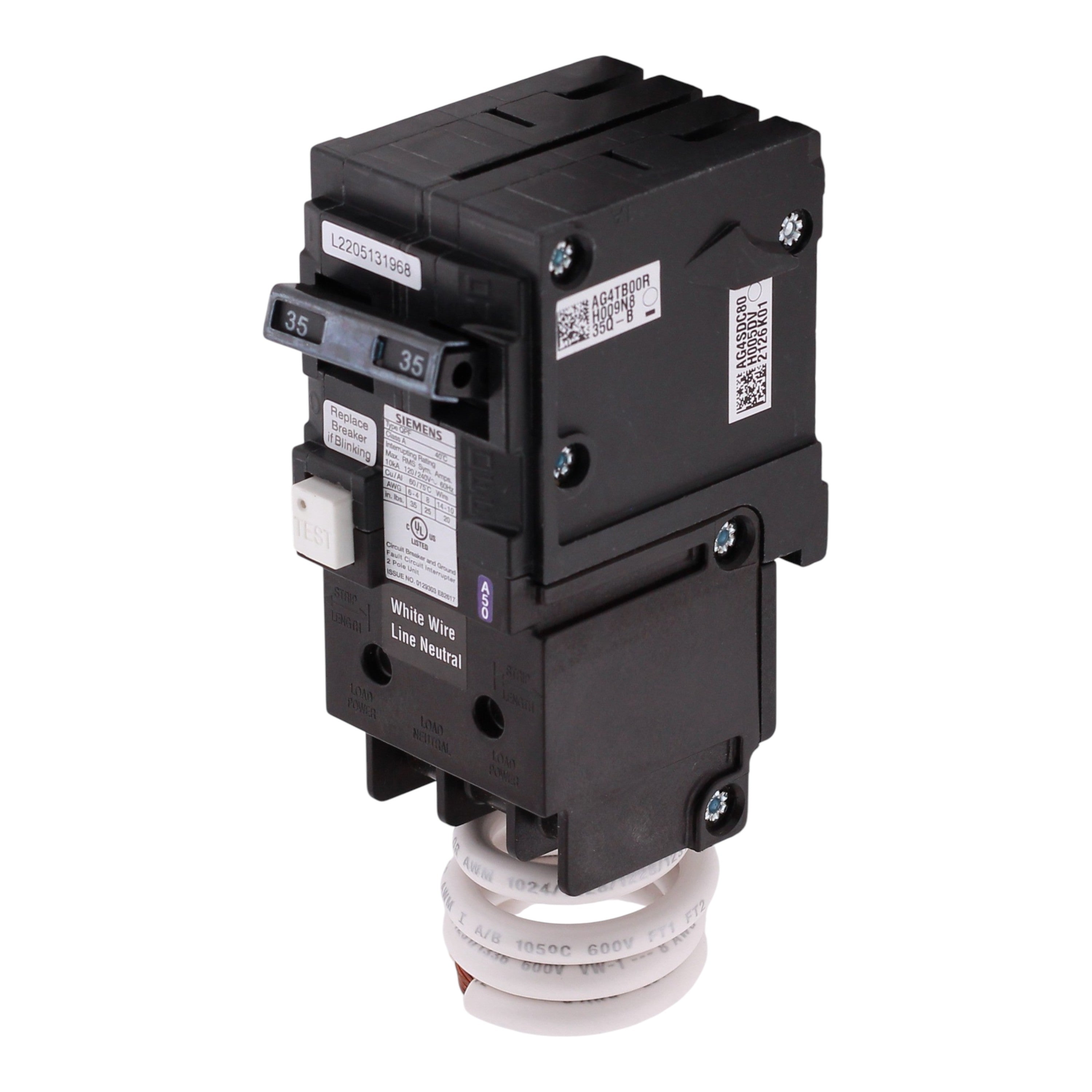 Siemens QPF, QF235A, 35A, 2P, 120/240V, GFCI, Pigtail Neutral, Circuit Breaker - Image 2