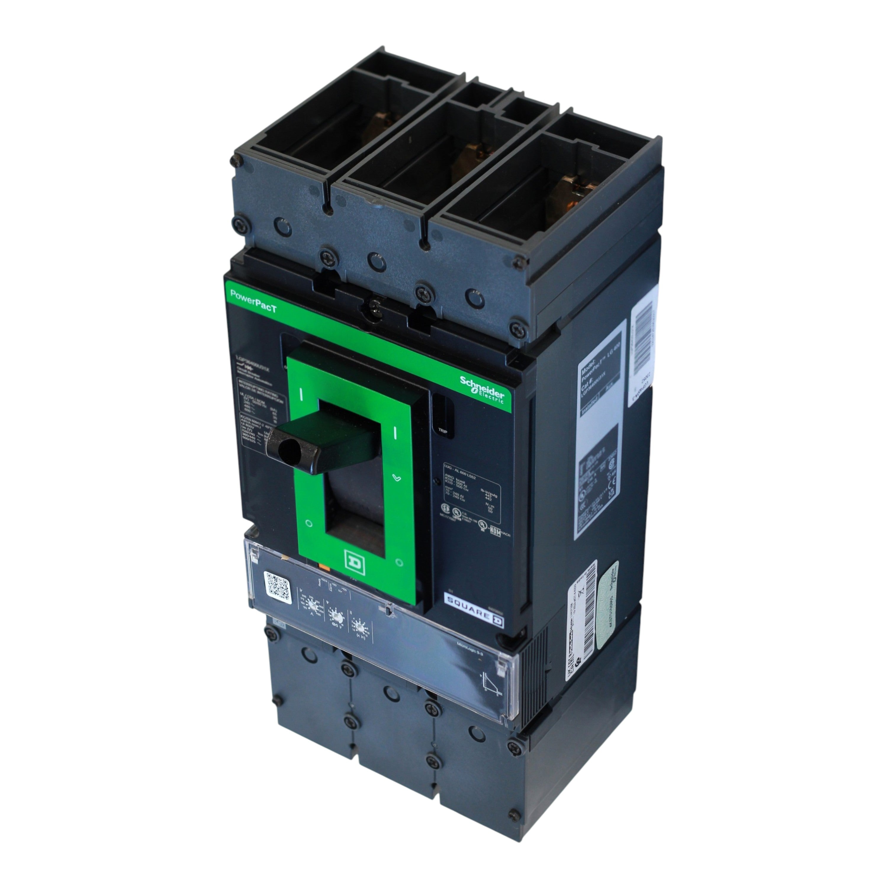 Square D PowerPacT L, LGP36400U31X, 400A, 3P, 600VAC, 18kA, Unit Mount, MicroLogic 3.3, Circuit Breaker - Image 2