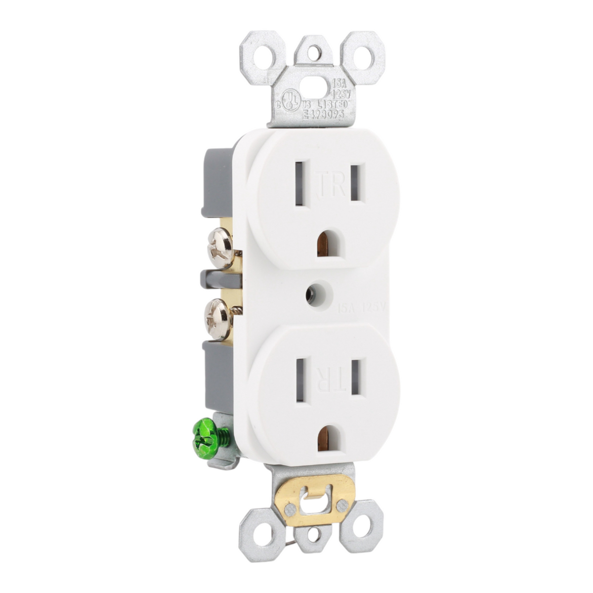 RES POWER 15A 125V Tamper-Resistant Standard Duplex Receptacle cULus listed white - Image 3