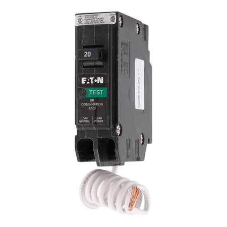 Eaton BRHN120AF, 20A, 120V, 1-Pole AFCI Circuit Breaker, Pigtail Neutral, Plug-On, for BR Load Centers - Image 3