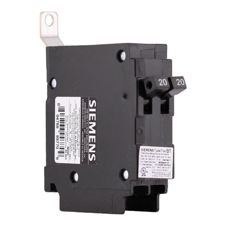Siemens BT, B2020, 20/20A, 1P, 120V, Duplex, Bolt-On, Circuit Breaker