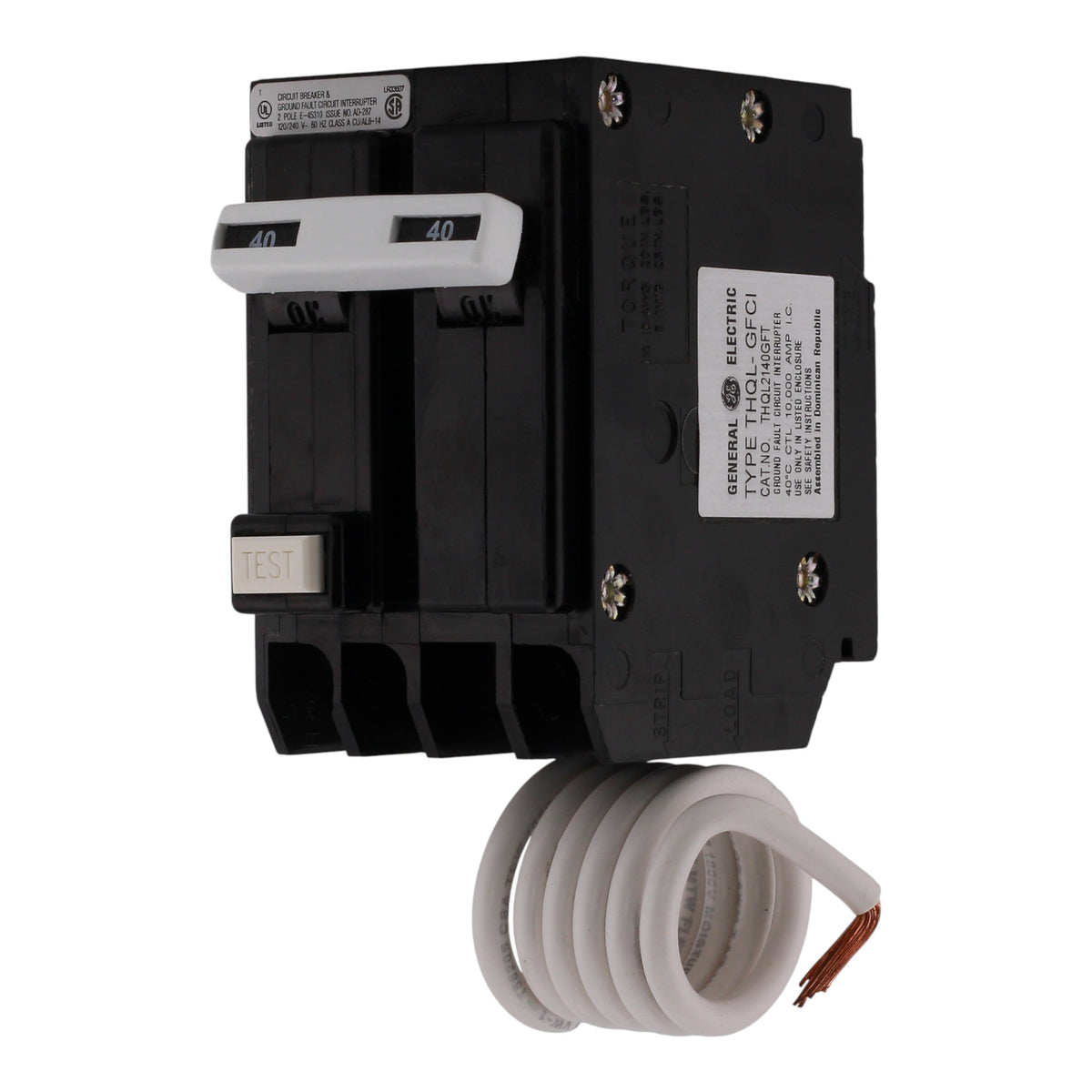GE Q-Line THQL2140GFT 40A 2P 120/240V GFCI Self-Test Plug-In Circuit Breaker - Image 2