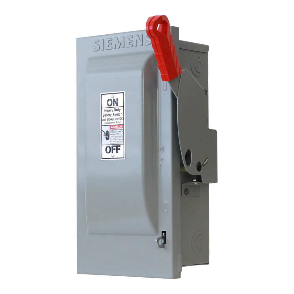 Siemens HF, HF221N, 30A, 2-Pole, 240VAC/250VDC, NEMA 1, Fusible Heavy Duty Safety Switch - Image 2