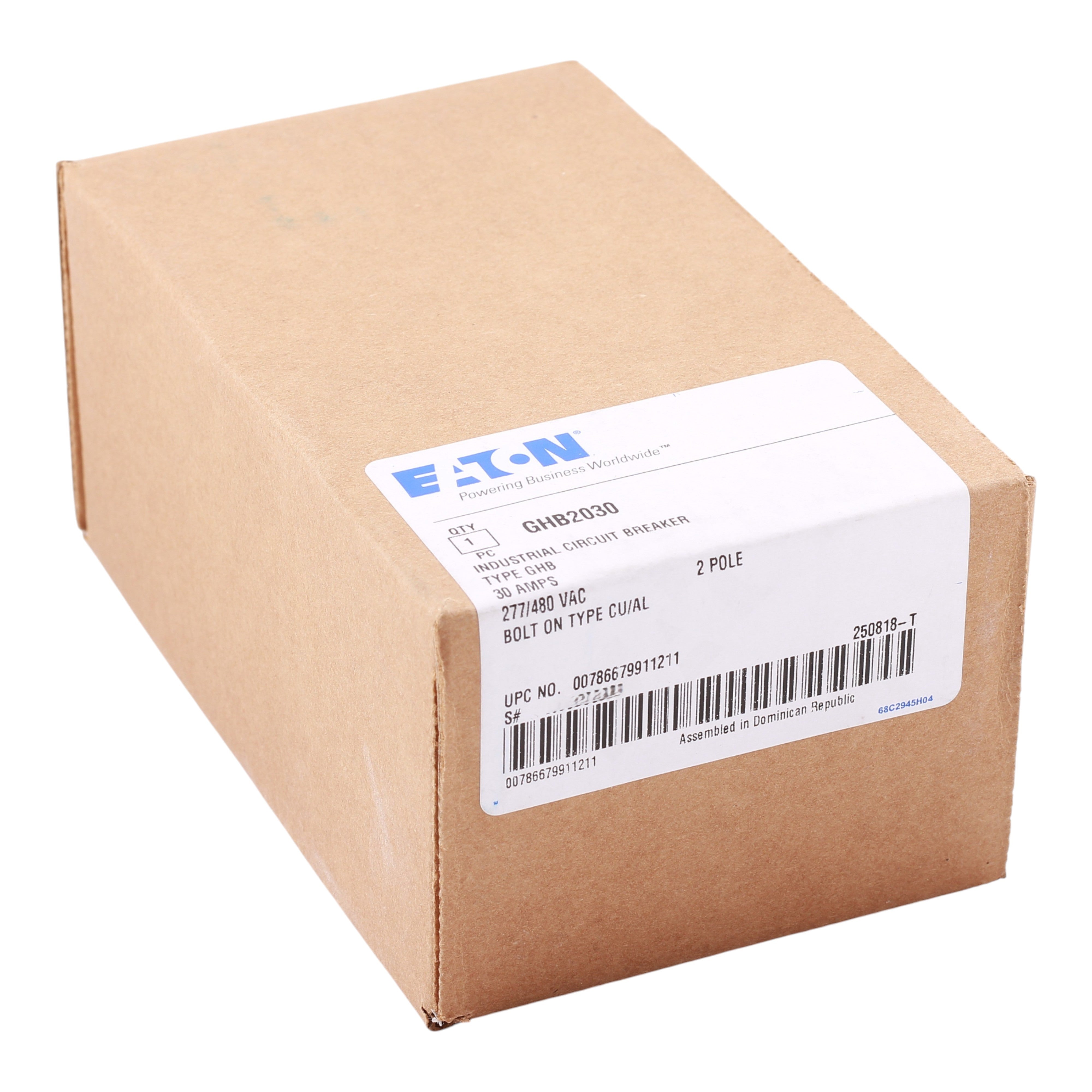 Eaton Series C GHB2030 30A 2P 480Y/277V Molded Case Circuit Breaker - Image 3