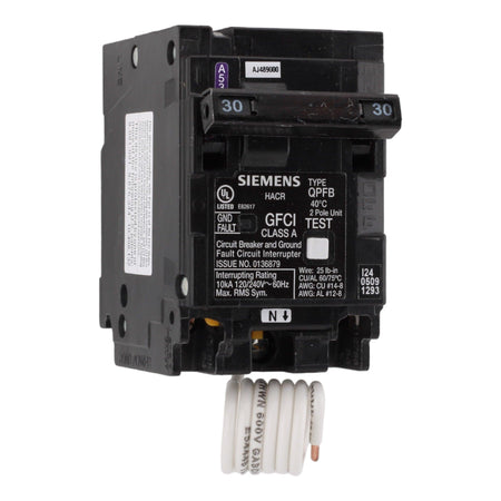Siemens Q230GF, 30 Amp, 240 Volt, Double Pole, Ground Fault Circuit Breaker, Plug-In Connection, For Siemens Loadcenters