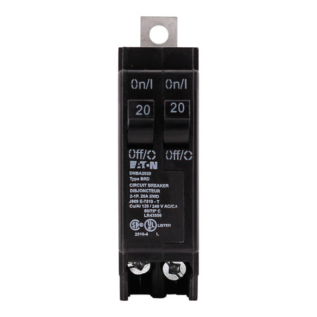 Eaton BAB/DNBA, DNBA2020, 20A, 2P, 120/240V, Thermal Magnetic, Bolt-On, Circuit Breaker - Image 3