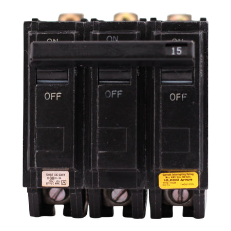 GE Q-Line, THQB32015, 15A, 3P, 240V, Bolt-On, Circuit Breaker - Image 3