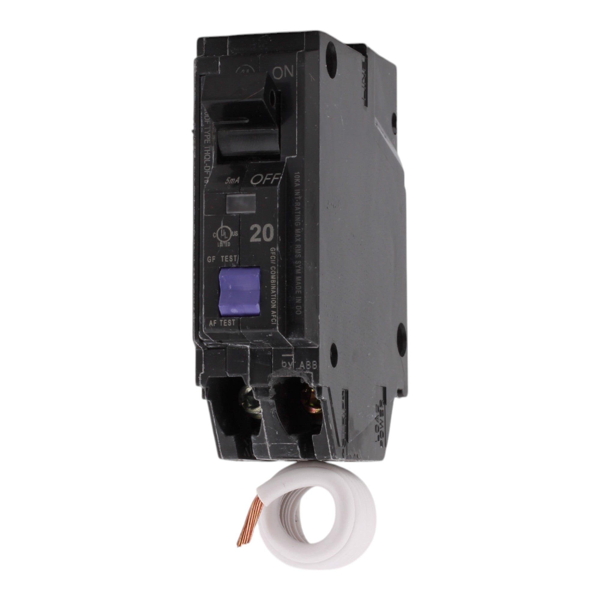 GE THQL1120DF 20 Amps 120 Volts Single Pole Dual Function AFCI/GFCI Circuit Breaker with Pigtail - Image 3