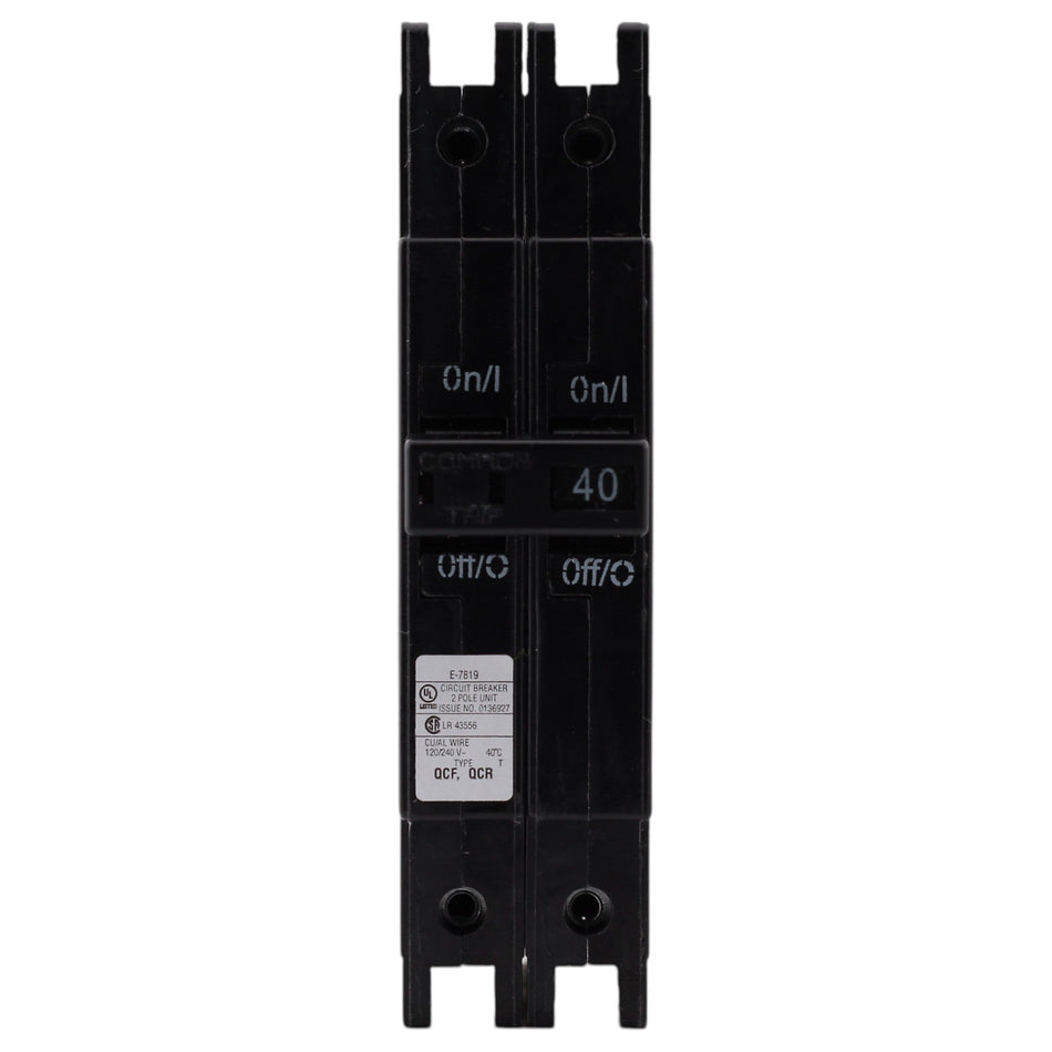 Eaton QCF, QCF2040, 40A, 2P, 120/240V, Thermal Magnetic, Circuit Breaker - Image 2