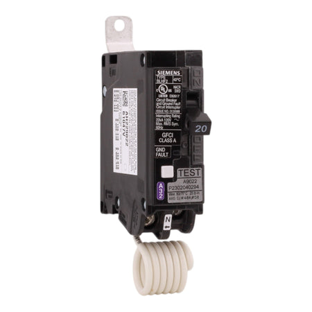 Siemens BLHF BF120AH 20A 1P 120V GFCI Pigtail Neutral Circuit Breaker