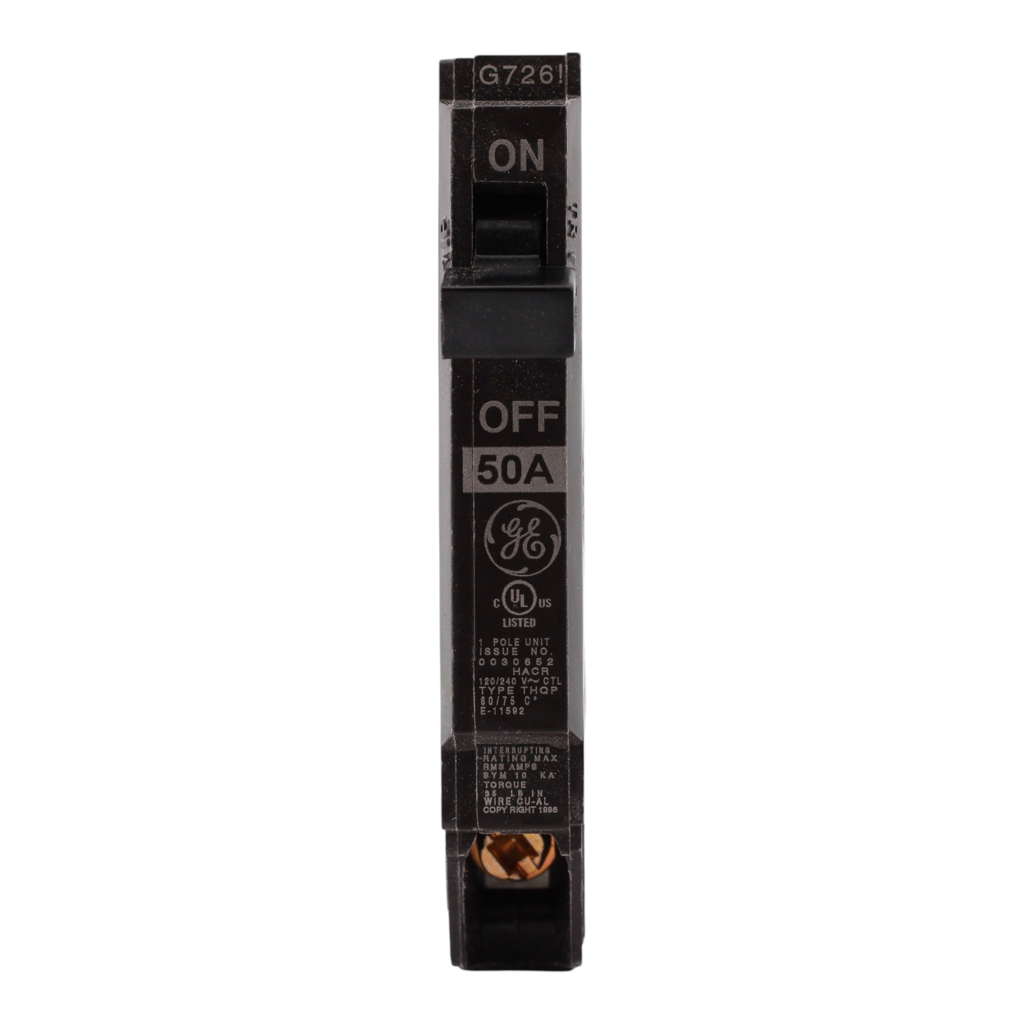 GE Q-Line, THQP150, 50A, 1P, 120/240V, Thin Series, Circuit Breaker - Image 2