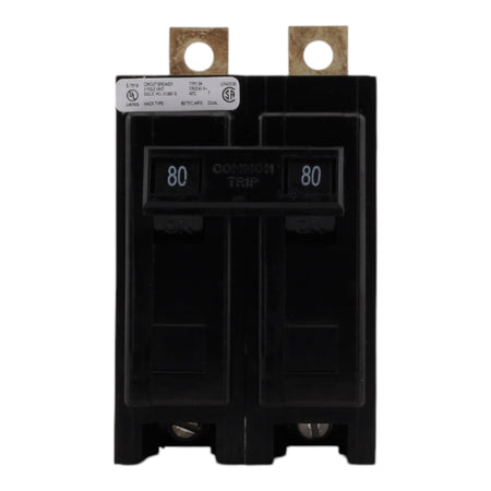 Eaton Quicklag BAB2080 80A 2P 120/240V Thermal-Magnetic Bolt-On Circuit Breaker - Image 3