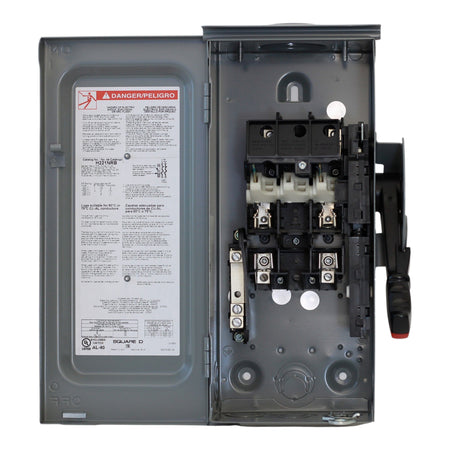 Square D, H221NRB, 30A, 2-Pole, 240VAC/250VDC, NEMA 3R, Heavy Duty Fusible Safety Switch - Image 3