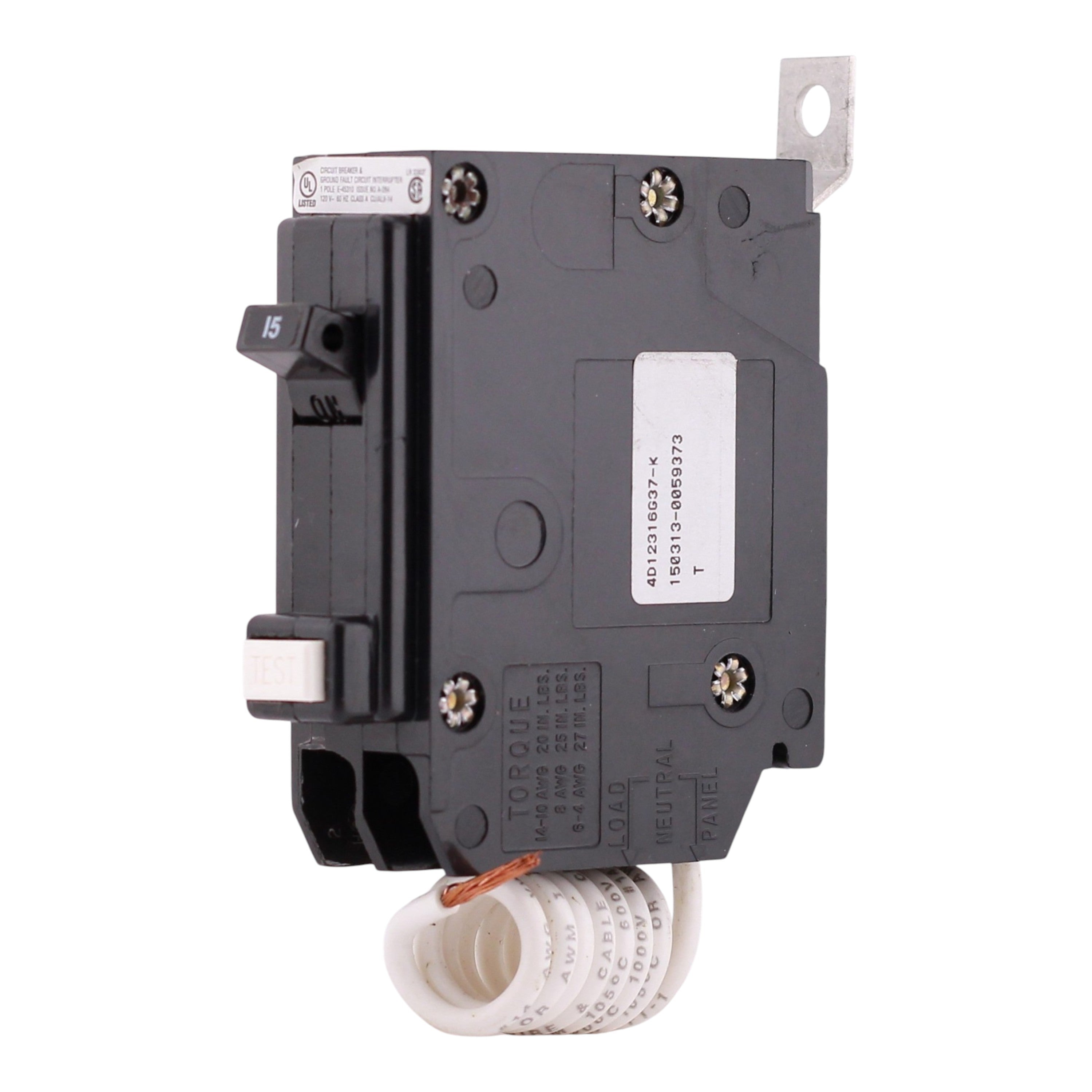 Eaton QB, QBGF1015, 15A, 1P, 120V, GFCI, Pigtail Neutral, Circuit Breaker - Image 2