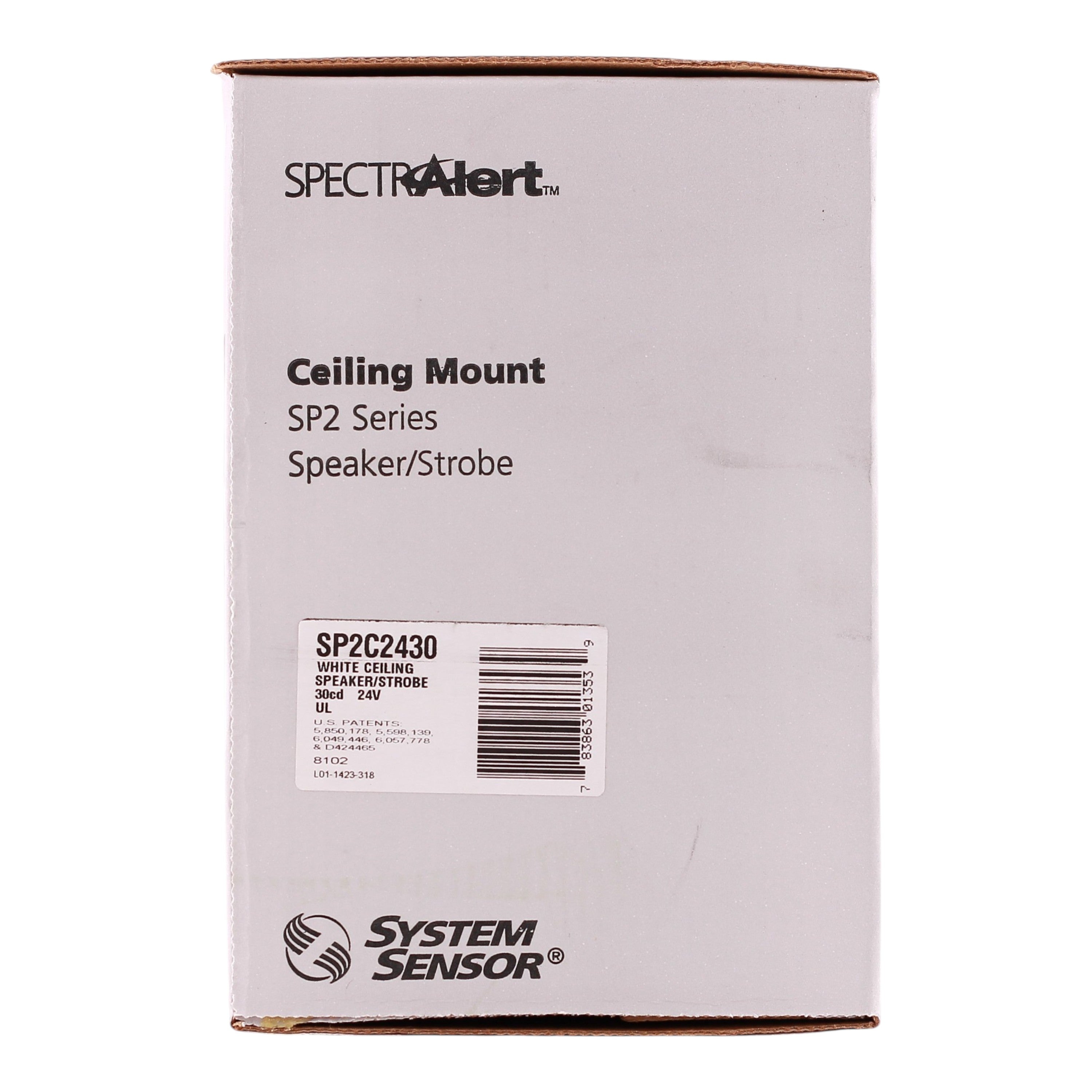 System Sensor SpectrAlert, SP2C2430, 24V, 30cd, Ceiling Mount, Speaker/Strobe, White - Image 3
