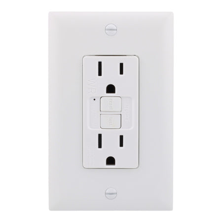 Legrand 1597TRWRW, 15A, 125V, GFCI Receptacle, Tamper-Resistant, Weather-Resistant, Self-Test, SafeLock® Protection, for Outdoor Use