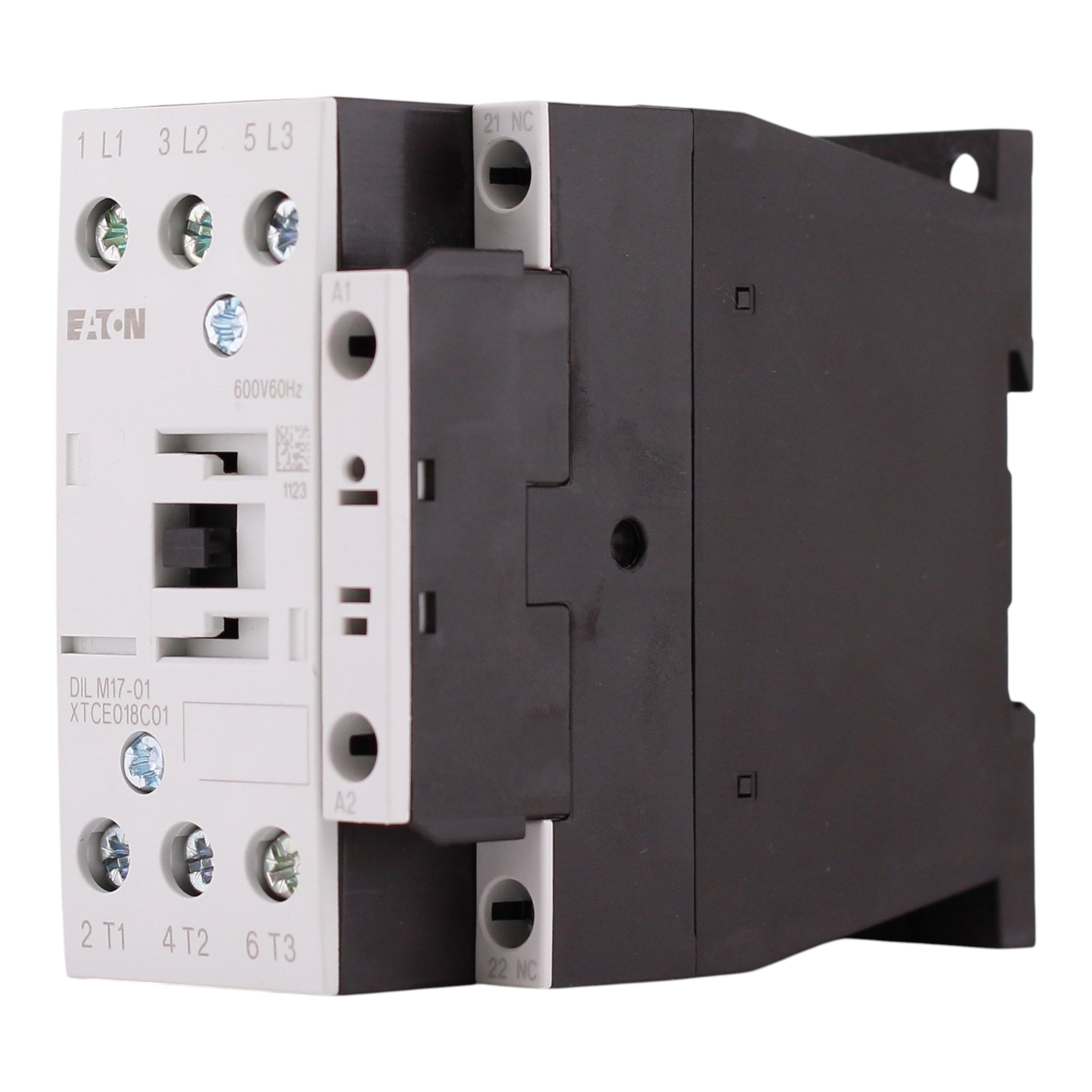 Eaton XT IEC, XTCE018C01D, 18A, 3-Pole, 690VAC, 550/600VAC Coil, Full Voltage Non-Reversing Contactor - Image 3