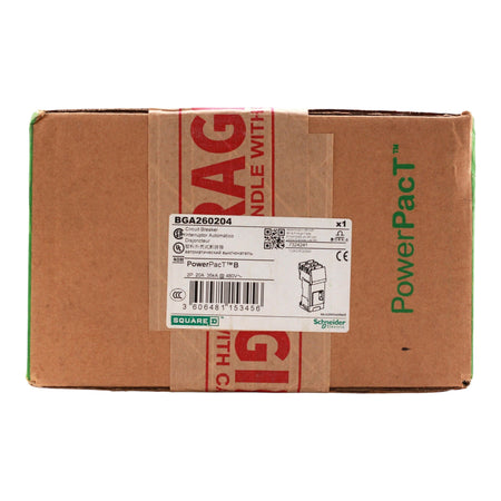 Square D PowerPacT B, BGA260204, 20A, 2P, 600Y/347VAC, Thermal Magnetic, I-Line, Circuit Breaker - Image 3