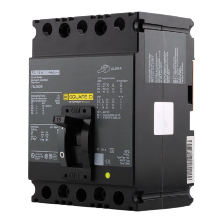 Square D FA FAL36015 15A 3P 600V Thermal-Magnetic Unit Mount Circuit Breaker - Image 3