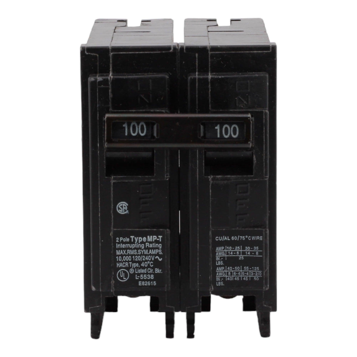 Murray MP2100 100 Amp Double Pole Main Circuit Breaker - 120/240V, Plug-On, UL Listed - Image 3