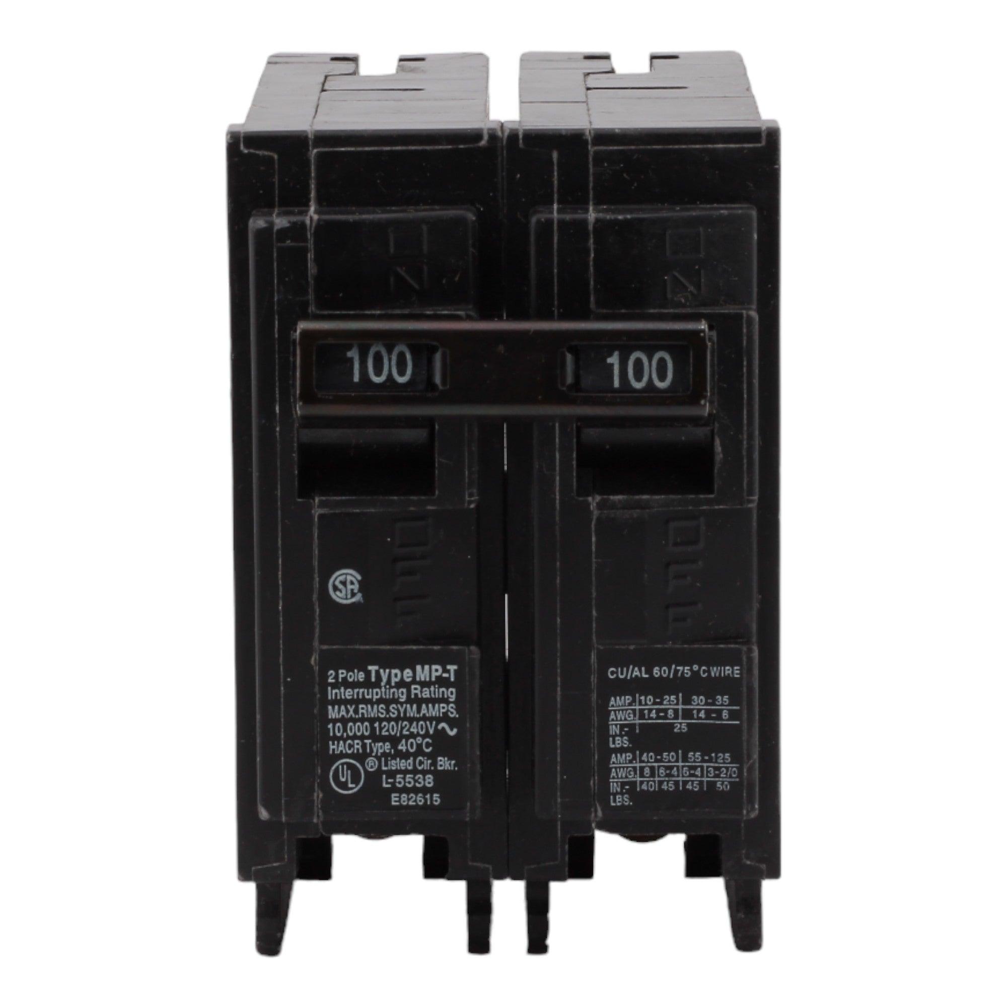 Murray MP2100 100 Amp Double Pole Main Circuit Breaker - 120/240V, Plug-On, UL Listed - Image 3