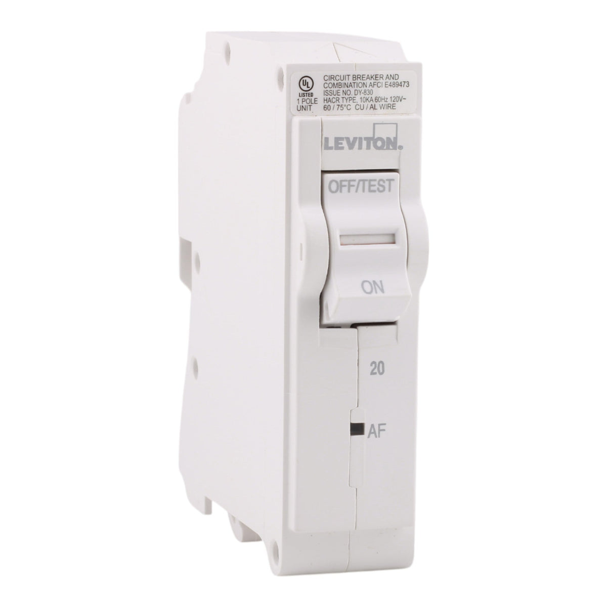 Leviton LB120-AF 20A 1P 120V AFCI Hydraulic-Magnetic Circuit Breaker