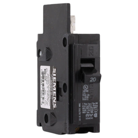 Siemens BQ, BQ1B020, 20A, 1P, 120V, Thermal Magnetic, Bolt-On, Circuit Breaker