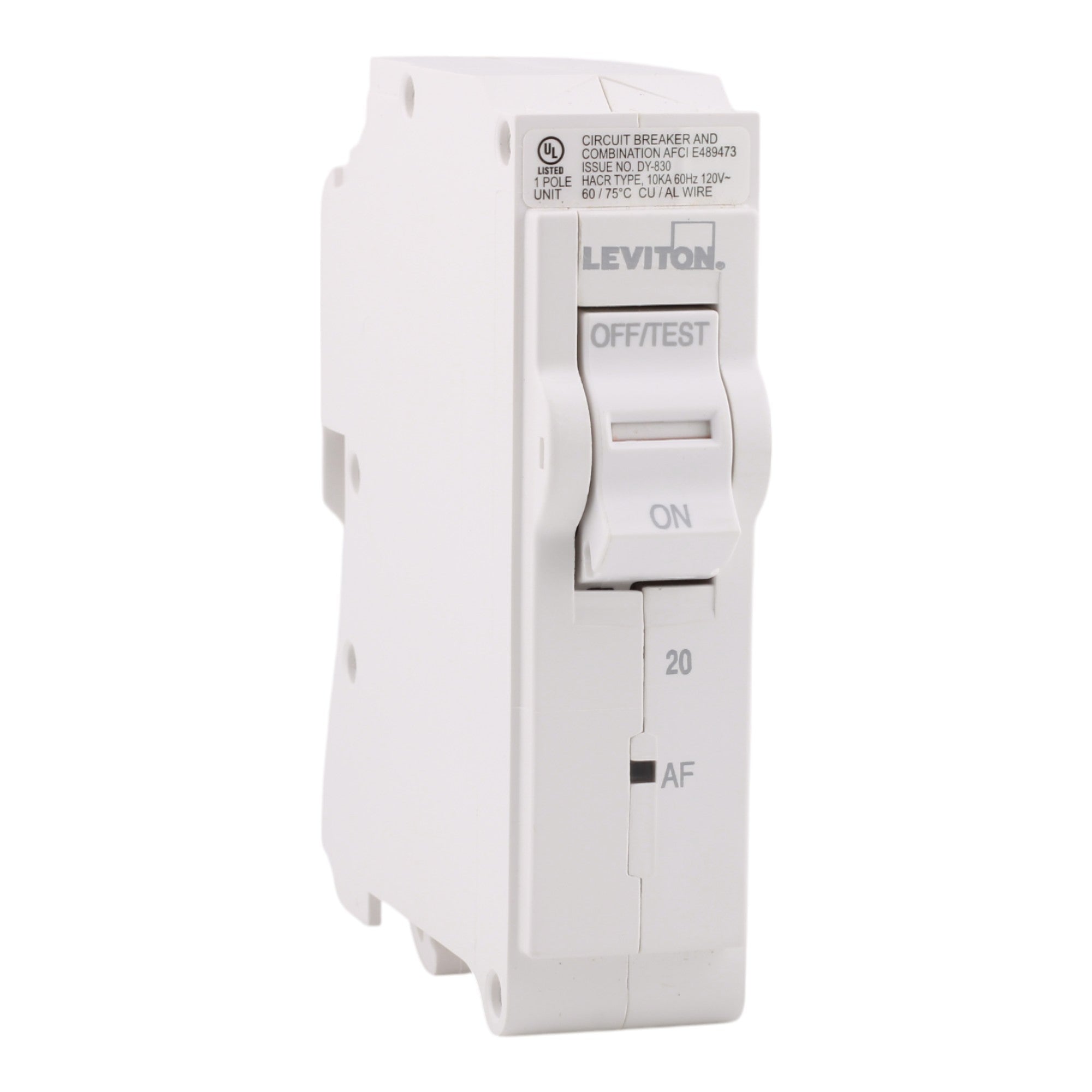 Leviton LB120-AFR 20A 1P 120V AFCI Hydraulic-Magnetic Circuit Breaker