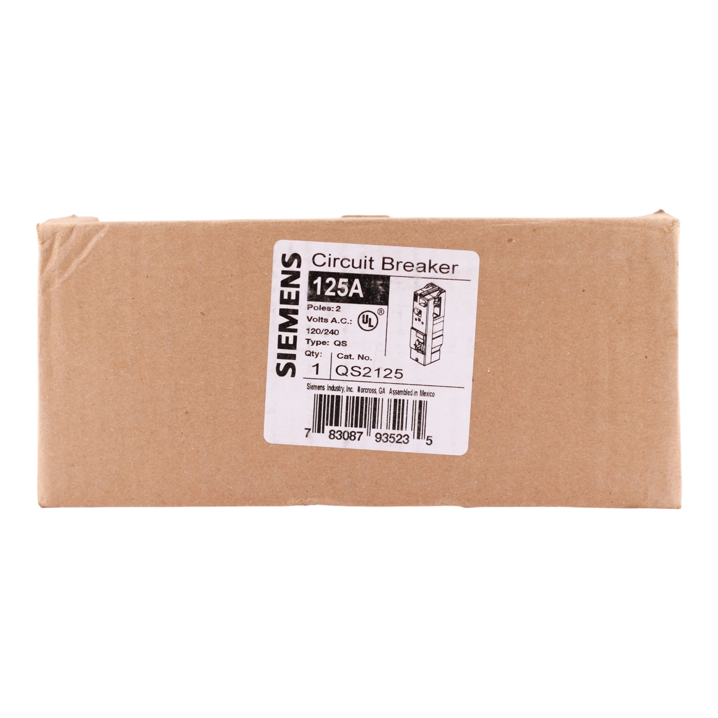 Siemens QS, QS2125, 125A, 2P, 120/240V, Thermal Magnetic, Main Circuit Breaker, Meter Load Center - Image 3