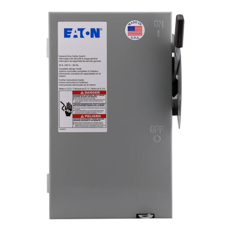 Eaton DG, DG221NGB, 30A, 2P, 240V, Fusible, NEMA 1, General Duty Safety Switch - Image 5