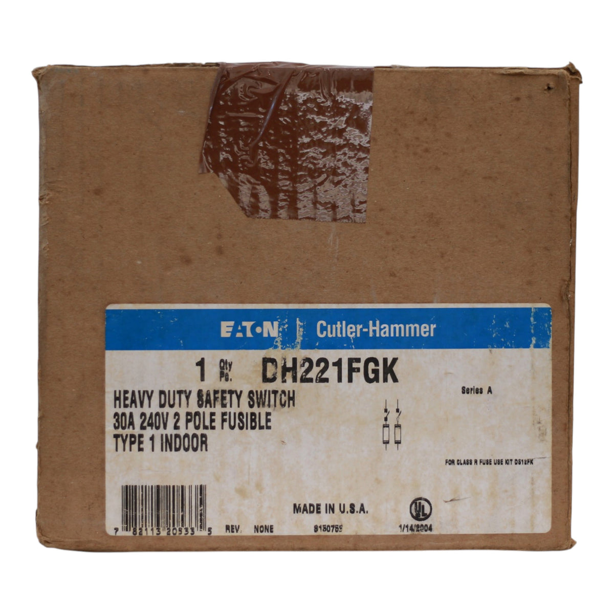 Eaton DH, DH221FGK, 30A, 2P, 240V, Fusible, Class H, NEMA 1, Heavy Duty Safety Switch - Image 3