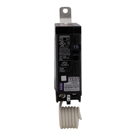 Siemens BLF, BF115A, 15A, 1P, 120V, GFCI, Bolt-On,  Pigtail Neutral, Circuit Breaker - Image 4