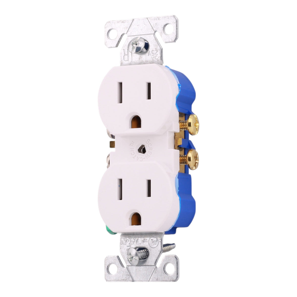 Eaton TR270W-BX-LW 15A 2P 125V Tamper Resistant Duplex Receptacle White - Image 2