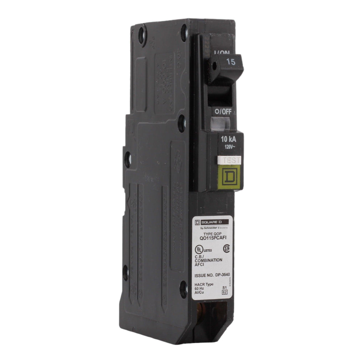 Square D QO QO115PCAFI 15A 1P 120V AFCI Plug-On Neutral Circuit Breaker