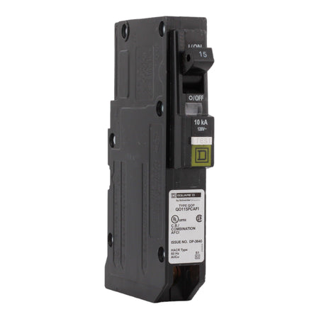 Square D QO QO115PCAFI 15A 1P 120V AFCI Plug-On Neutral Circuit Breaker