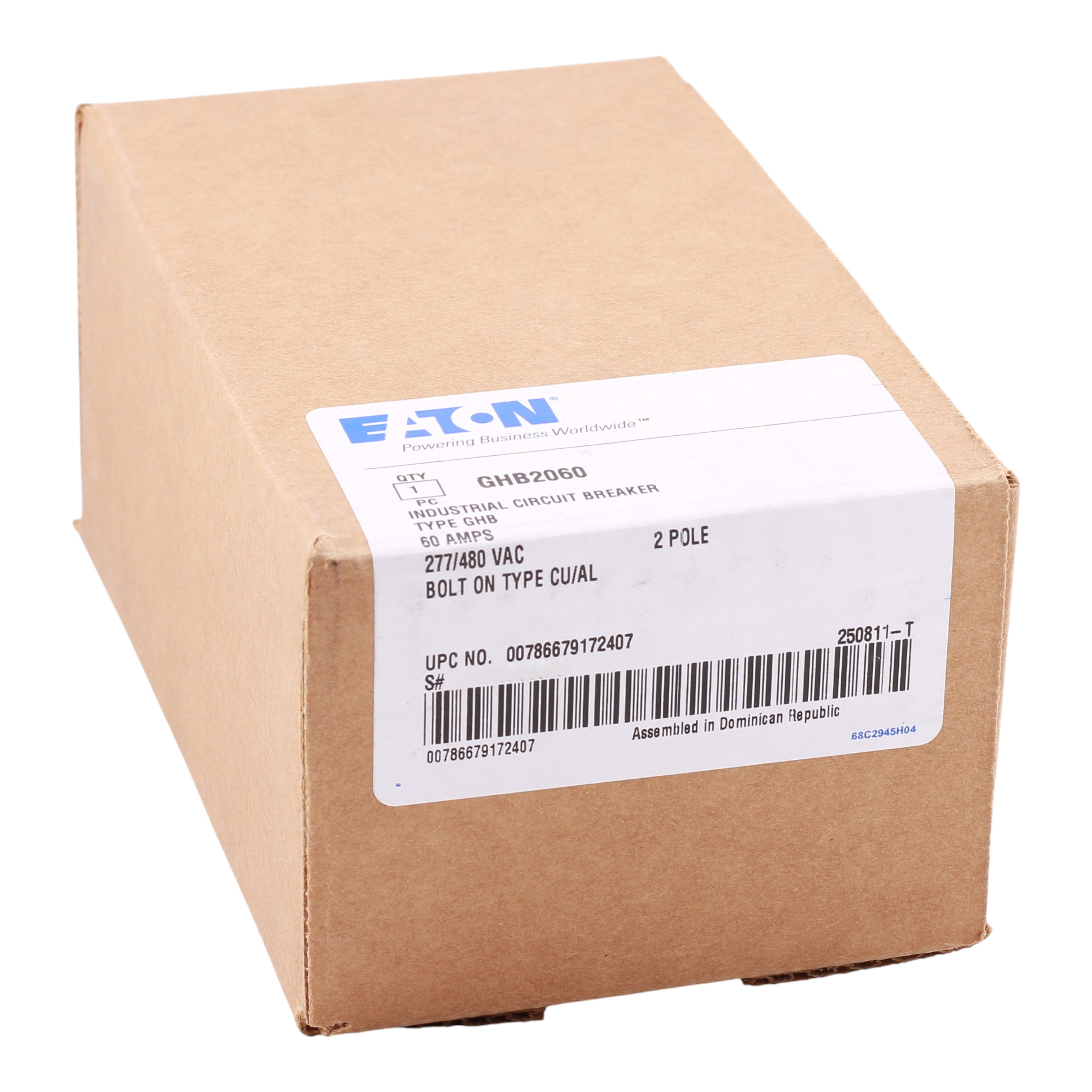 Eaton Series C GHB2060 60A 2P 480Y/277V Molded Case Circuit Breaker - Image 3