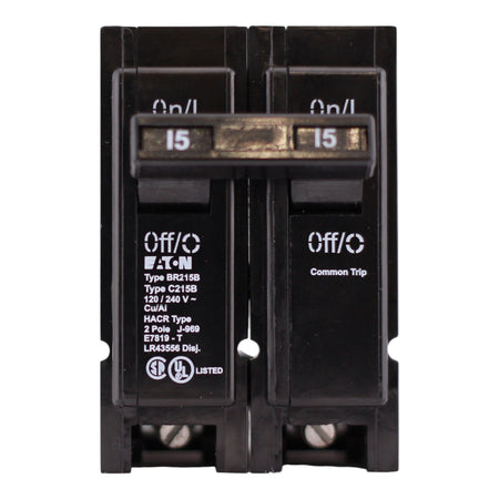 Eaton BR, BR215B, 15A, 2P, 120/240V, Thermal Magnetic, Circuit Breaker - Image 3